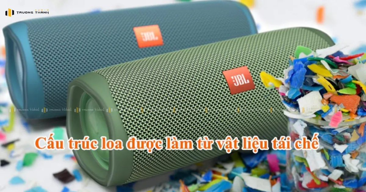 Loa JBL Flip 5 Eco Edition có cấu trúc làm từ vật liệu tái chế
