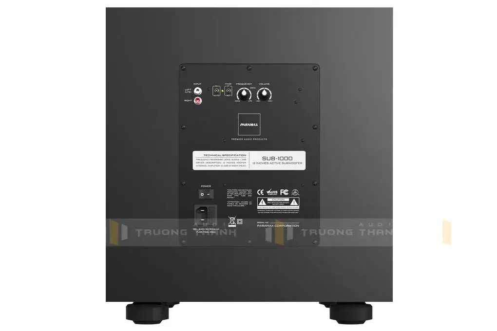 Mặt sau của Loa Sub Paramax 1000