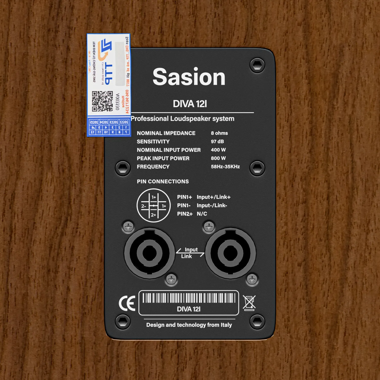 Thông số kỹ thuật của Loa Sasion Diva 12I