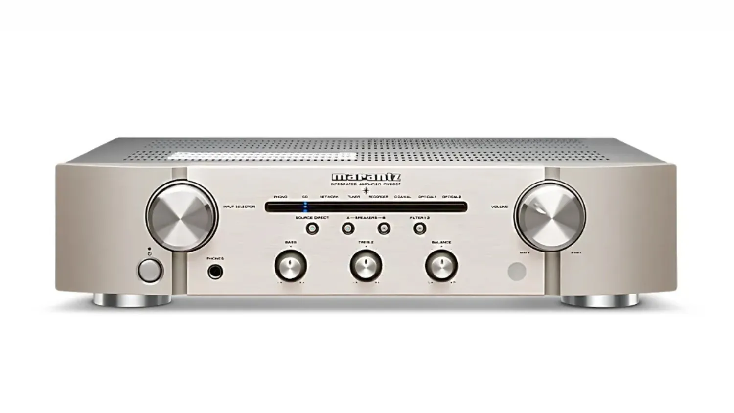 Mặt trước của AMPLY MARANTZ PM6007 màu trắng
