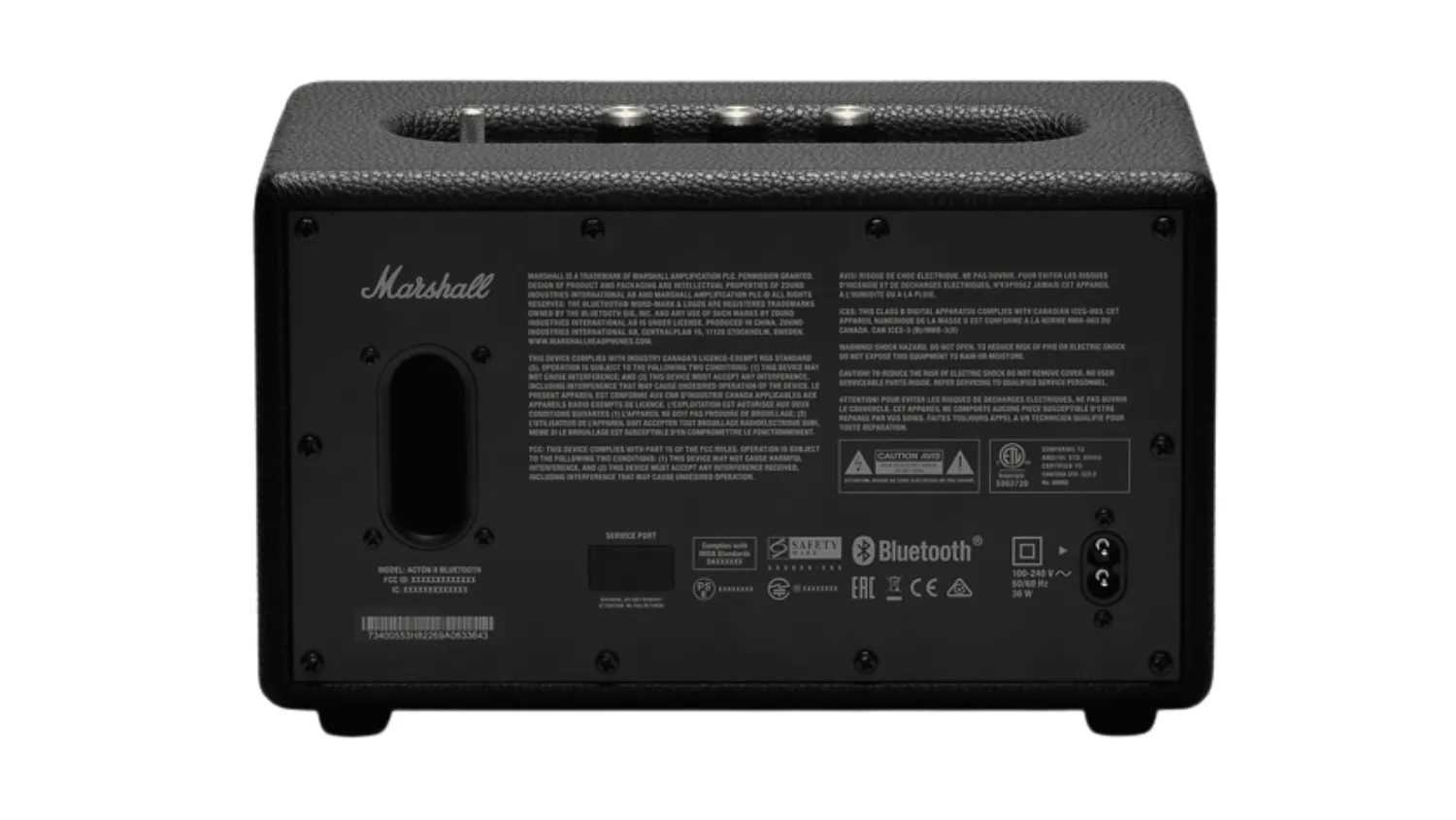 Mặt sau của LOA MARSHALL ACTON 2