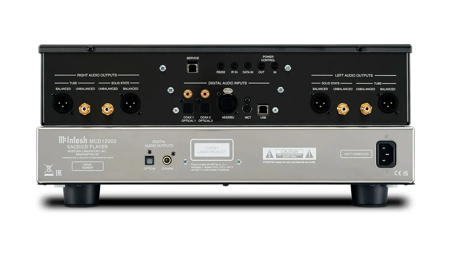 Mặt sau của Đầu CD/SACD McIntosh MCD12000