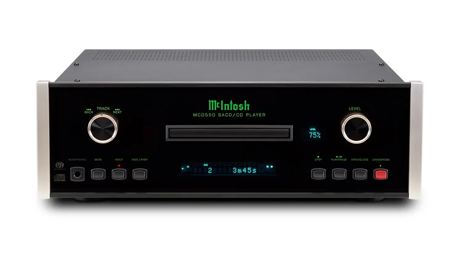 Mặt trước của Đầu SACD/CD McIntosh MCD550