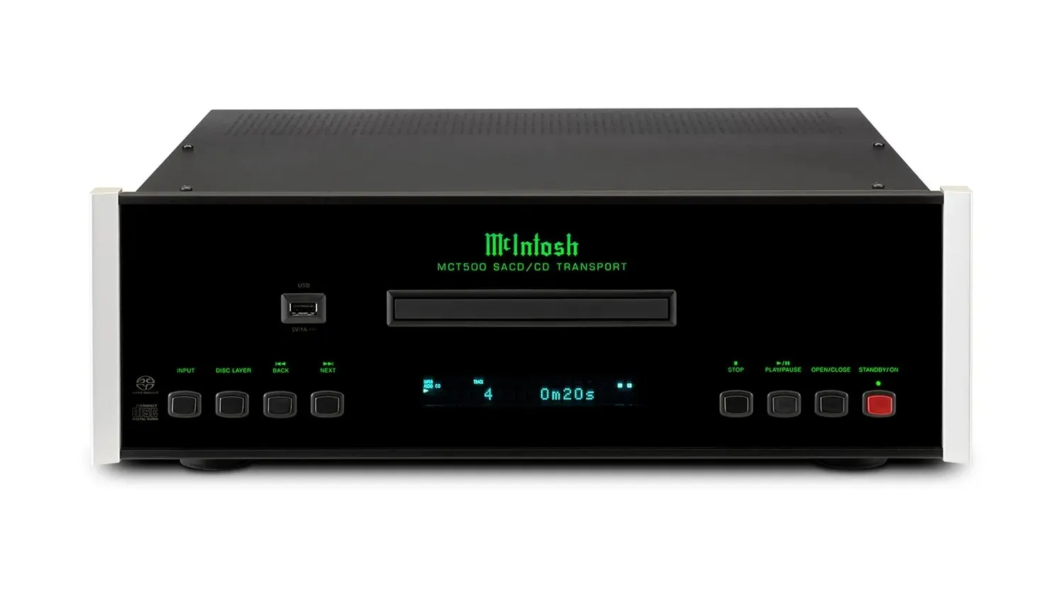 Mặt trước của Đầu SACD/CD McIntosh MCT500