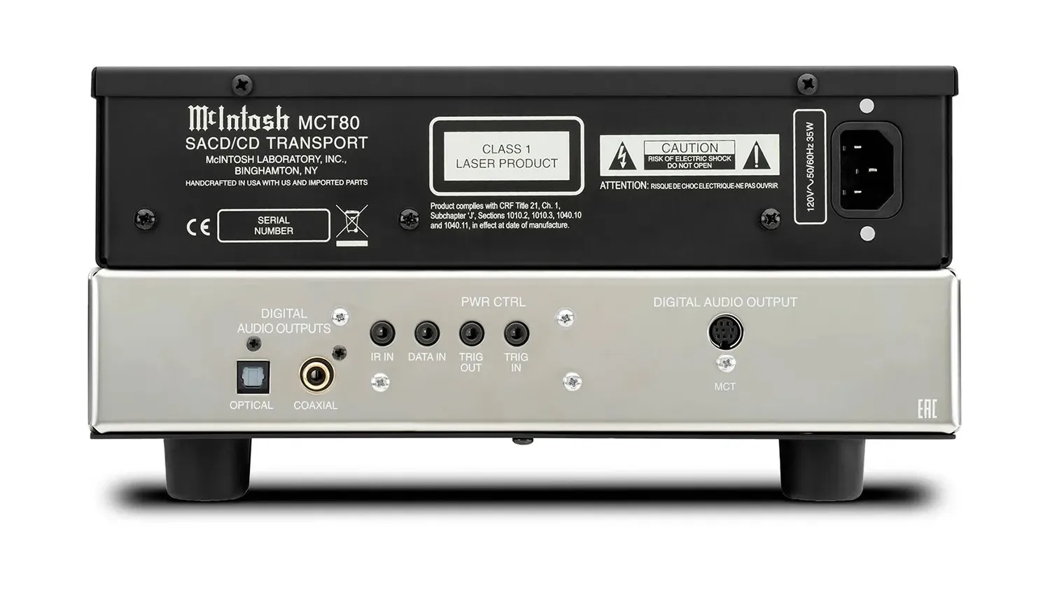 Mặt sau của Đầu SACD/CD McIntosh MCT80