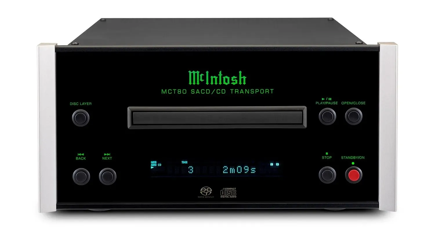 Mặt trước của Đầu SACD/CD McIntosh MCT80