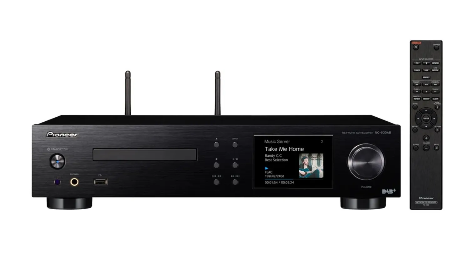 Mặt trước của Amply Pioneer NC-50DAB màu đen