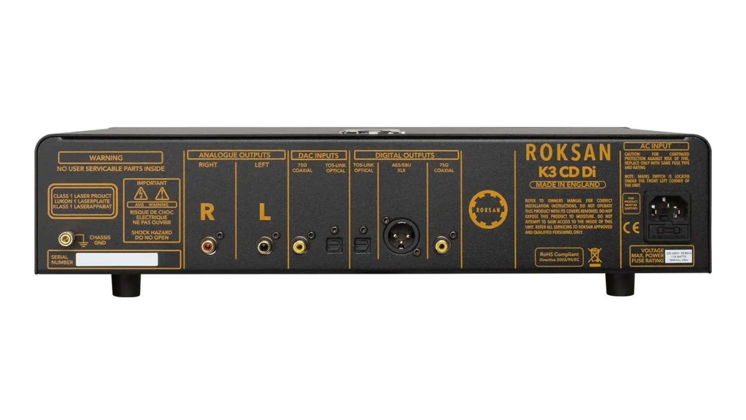 Mặt sau của Đầu CD Roksan Kandy K3