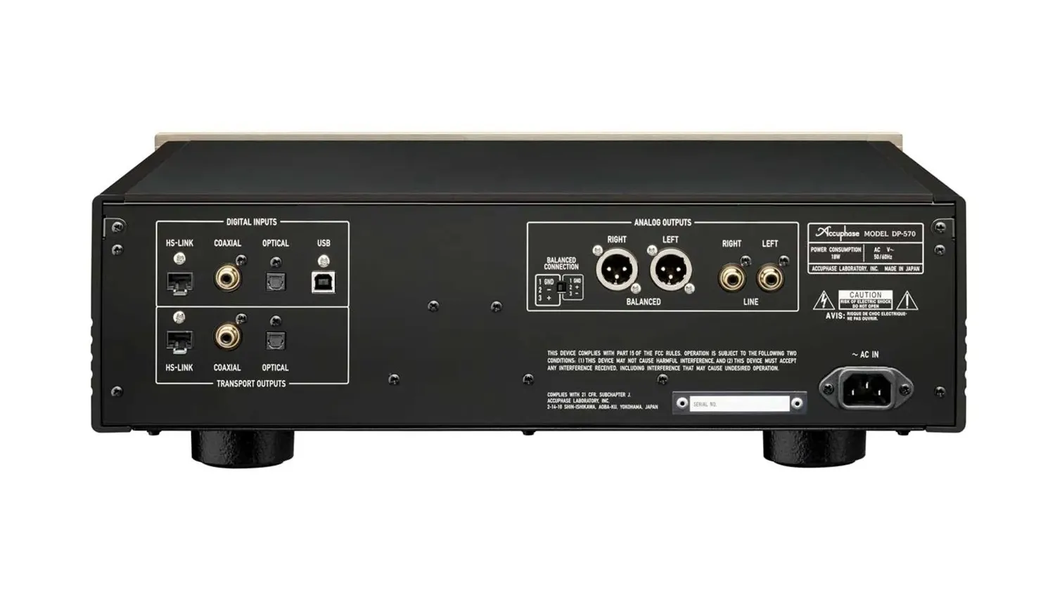Mặt sau của Đầu Accuphase SACDCD DP-570