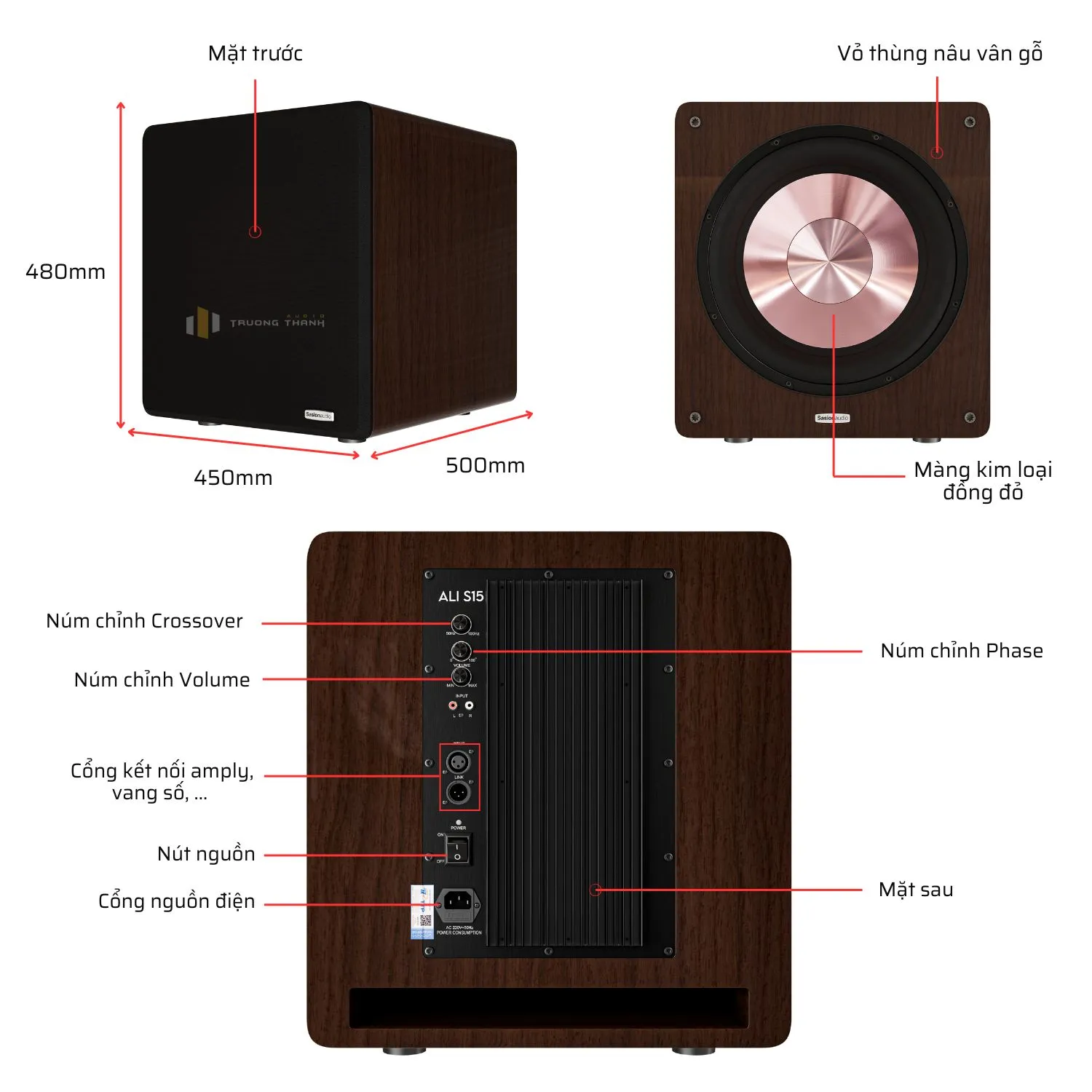 Sơ đồ cấu tạo Loa sub Sasion ALI S15 7