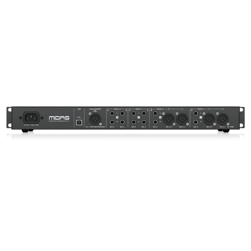 Mặt sau Mixer Midas HUB4