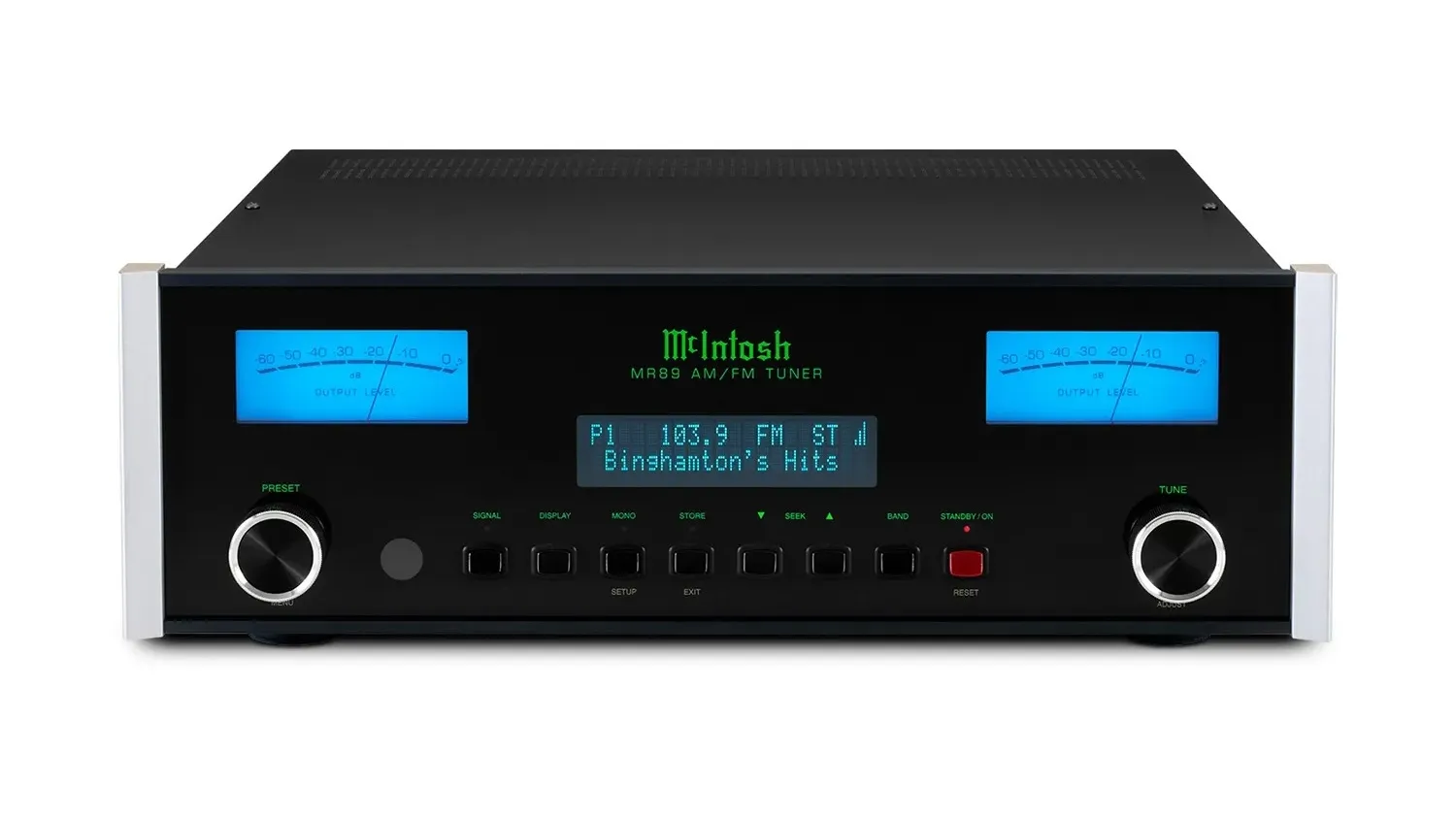 Mặt trước của Mcintosh MR 89 AM/FM Tuner
