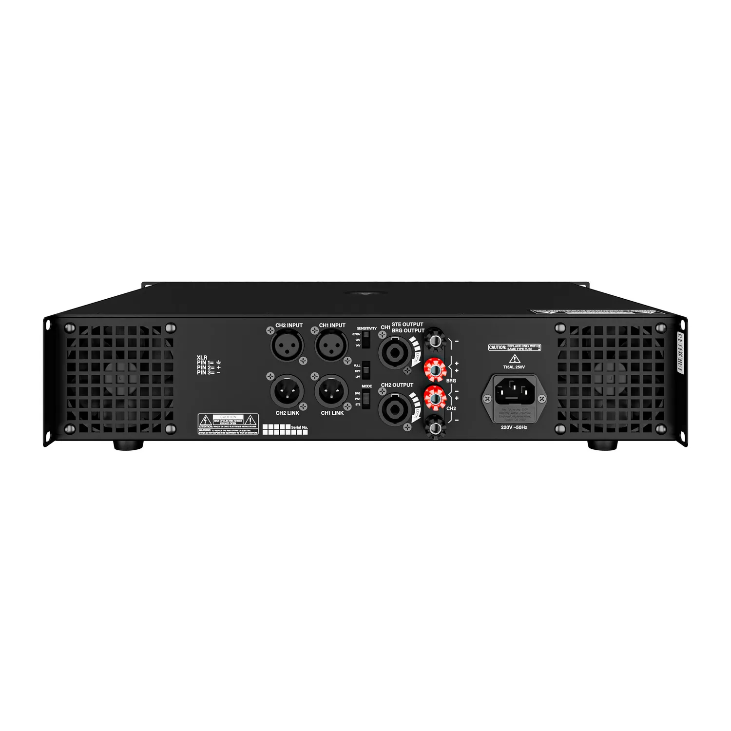 Mặt sau của Cục Đẩy Công Suất Vatasa VA-2500 (Bạc)