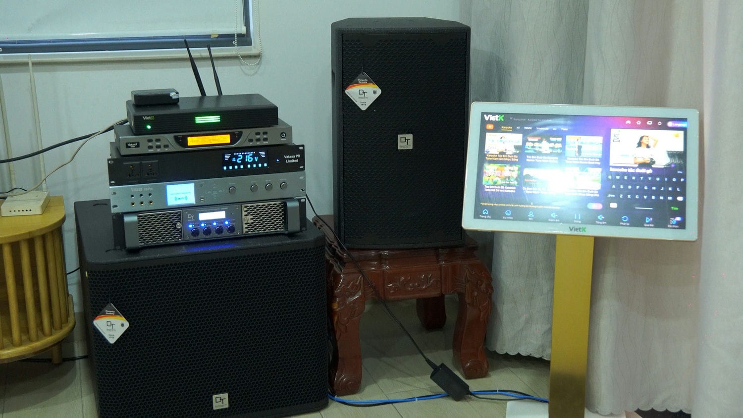 Ảnh sản phẩm Dàn karaoke DT TT295: (DT D2000, Vatasa T900 New, Vatasa V8Pro, DT Lion408, DT Delta115, Vatasa P9 Limited, VietK 4TB, VietK 22 inch) 14