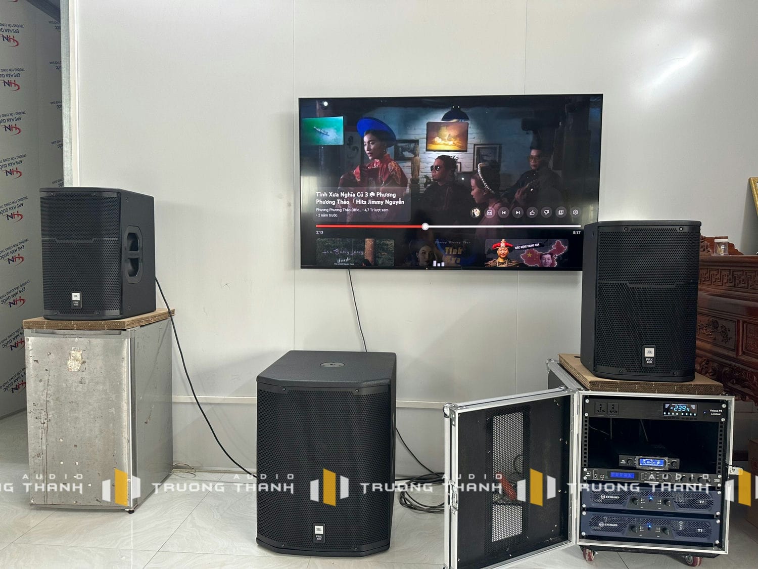 Ảnh nổi bật của sản phẩm Dàn karaoke JBL TT277: (JBL PRX 412M, JBL VM300, JBL VX8, 2 Crown T7, JBL PRX 418S, Vatasa P9 Limited) 2