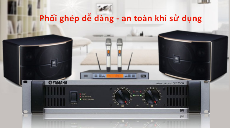 Cục đẩy Yamaha XP2500 | Phối ghép dễ dàng an toàn khi sử dụng