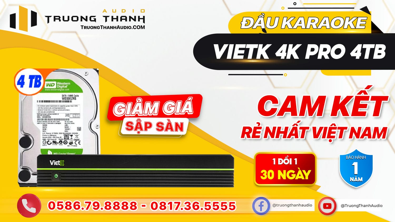 Ảnh nổi bật của sản phẩm Đầu karaoke VietK 4K Pro 4TB 2