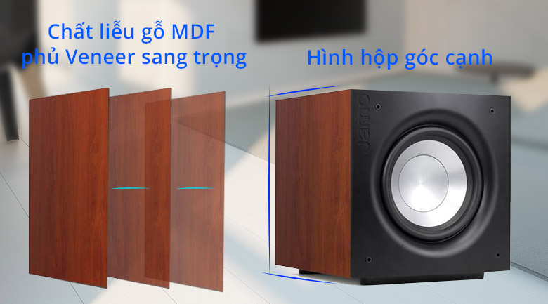 Loa Jamo J110 | Chất liệu gỗ MDF phủ veneer sang trọng