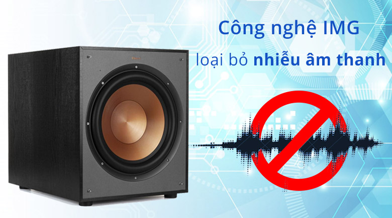 Loa Klipsch R120SW | Công nghệ IMG loại bỏ nhiễu âm
