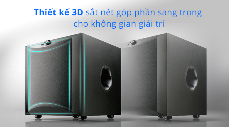 Loa Yamaha NS-SW1000 Piano Black | Thiết kế 3D sắt nét