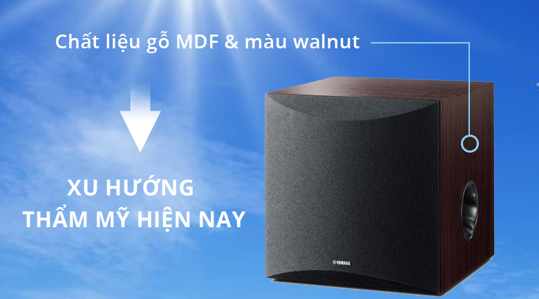 Loa sub Yamaha NS-SW100 Walnut | Xu hướng thẩm mỹ hiện nay
