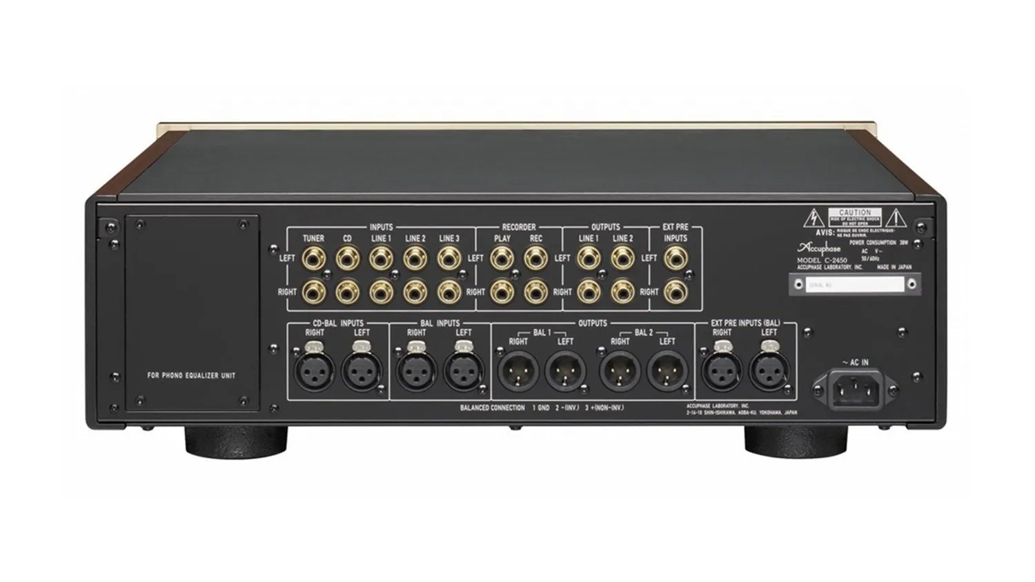 Mặt sau của PRE AMPLY ACCUPHASE C-2450