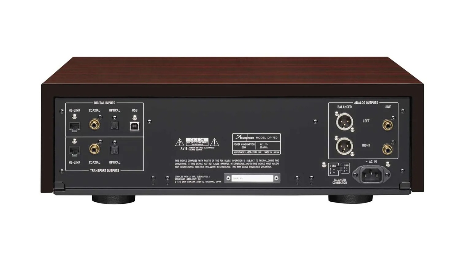 Mặt sau của Đầu CD Accuphase DP-750