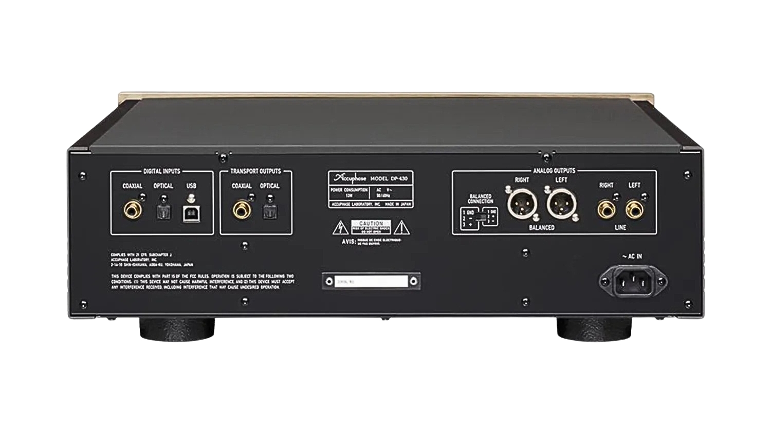 Mặt sau của Đầu CD Accuphase DP430