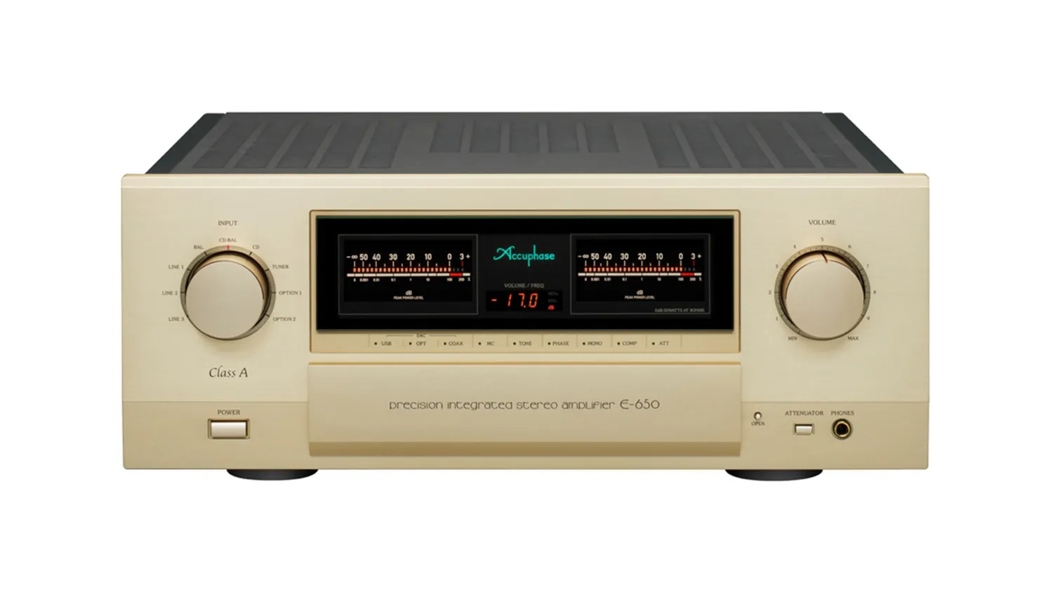 Mặt trước của ACCUPHASE E650