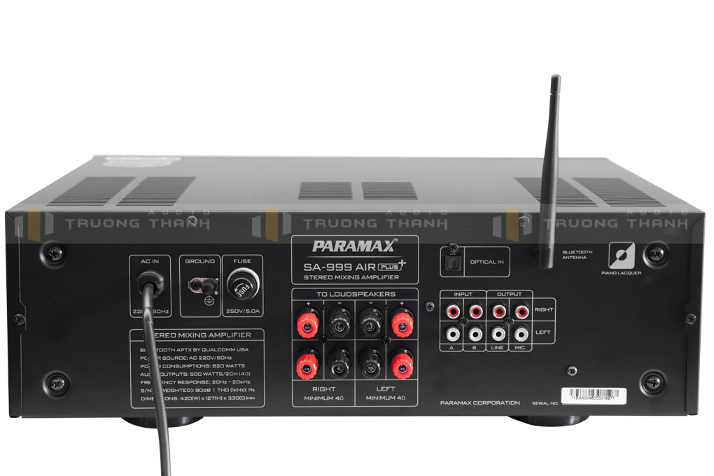Ảnh sản phẩm Amply Paramax SA-999 AIR Plus (250Wx2CH) 7