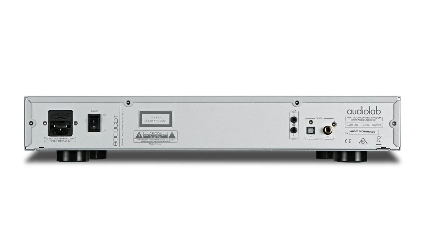 Mặt sau của Đầu CD Audiolab 6000CDT màu trắng