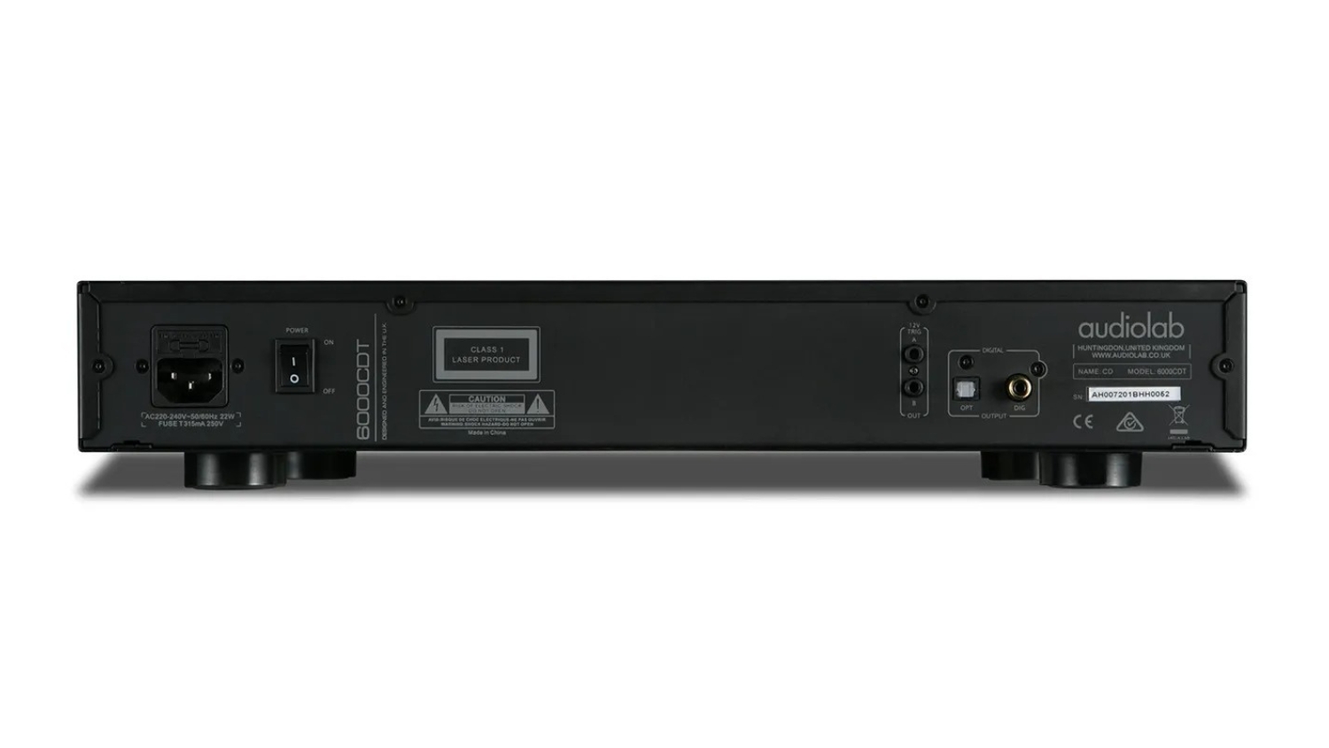 Mặt sau của Đầu CD Audiolab 6000CDT màu đen
