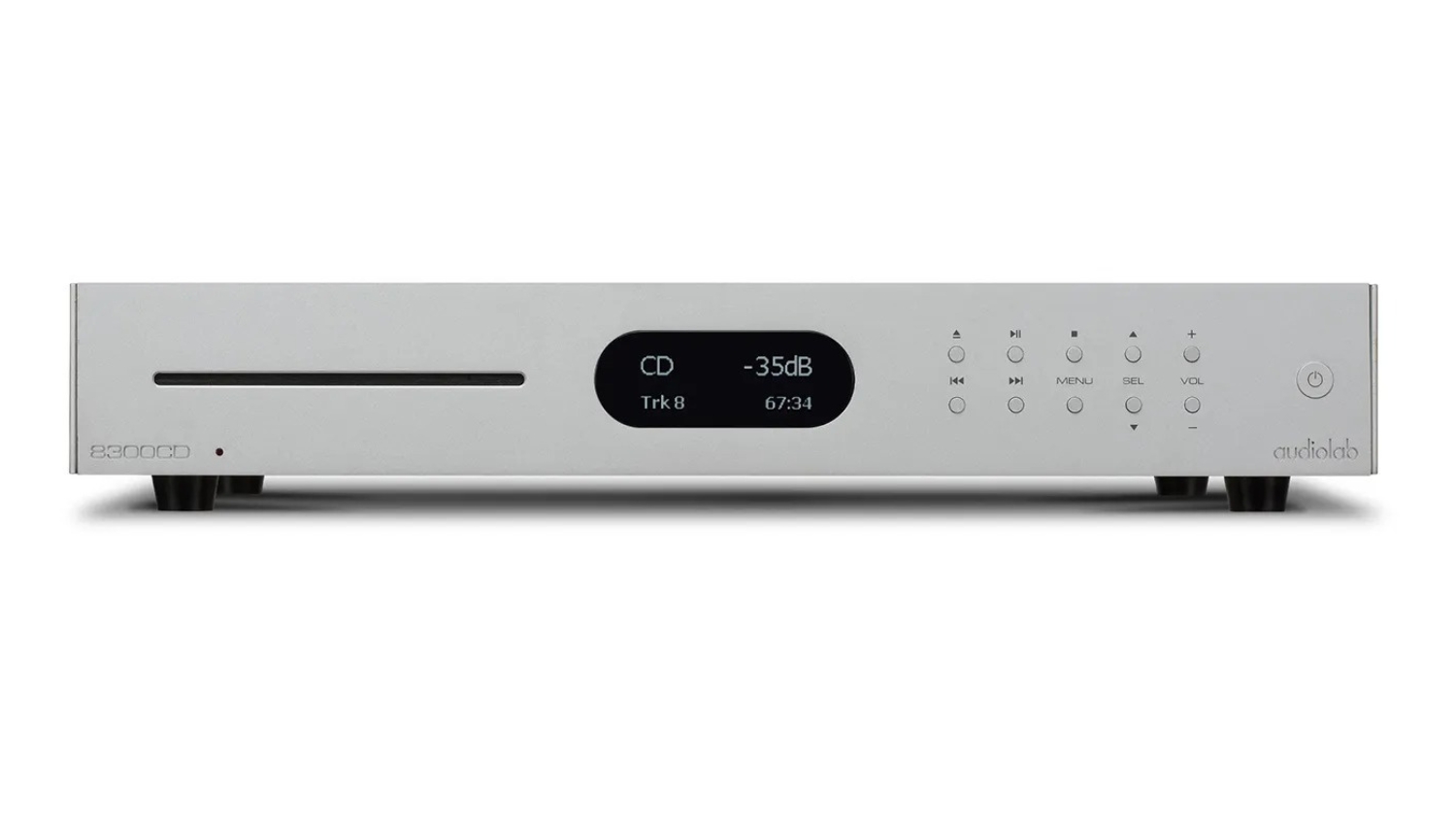 Mặt trước của Đầu CD Audiolab 8300CD màu trắng