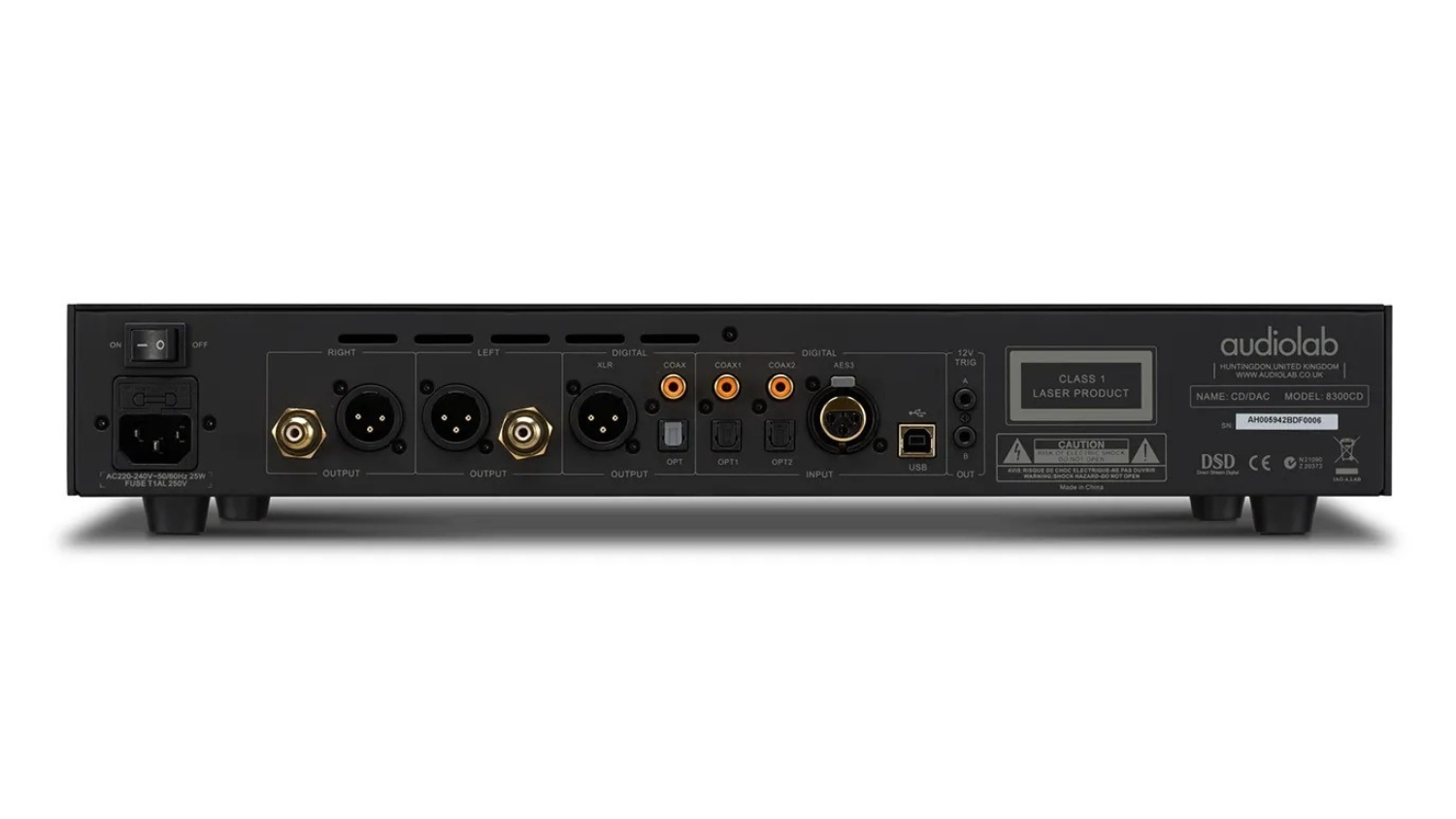 Mặt sau của Đầu CD Audiolab 8300CD màu đen