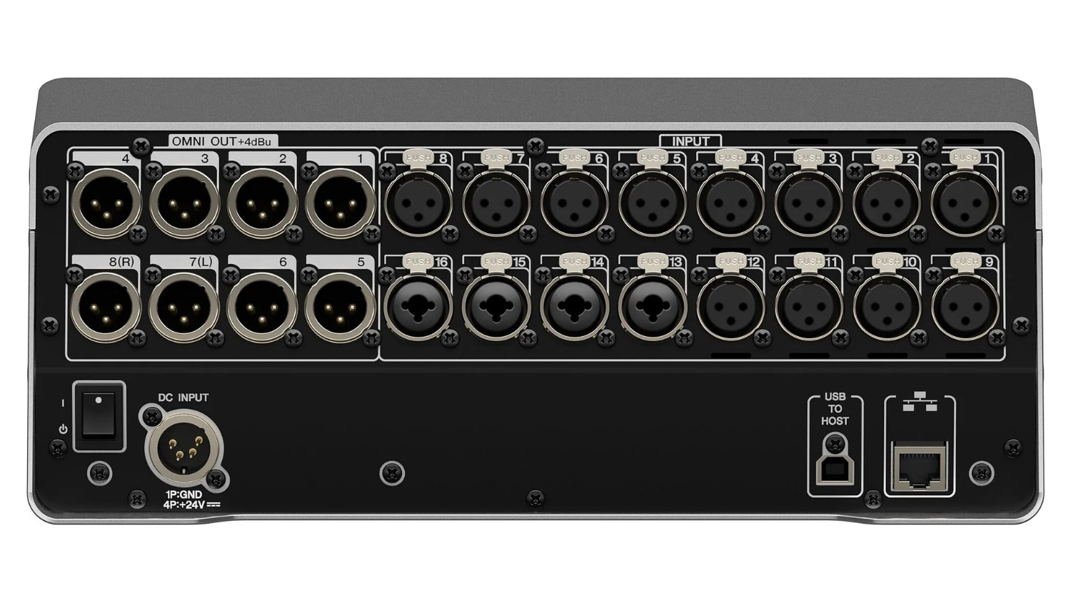 Mặt sau của Bàn mixer Yamaha DM3S