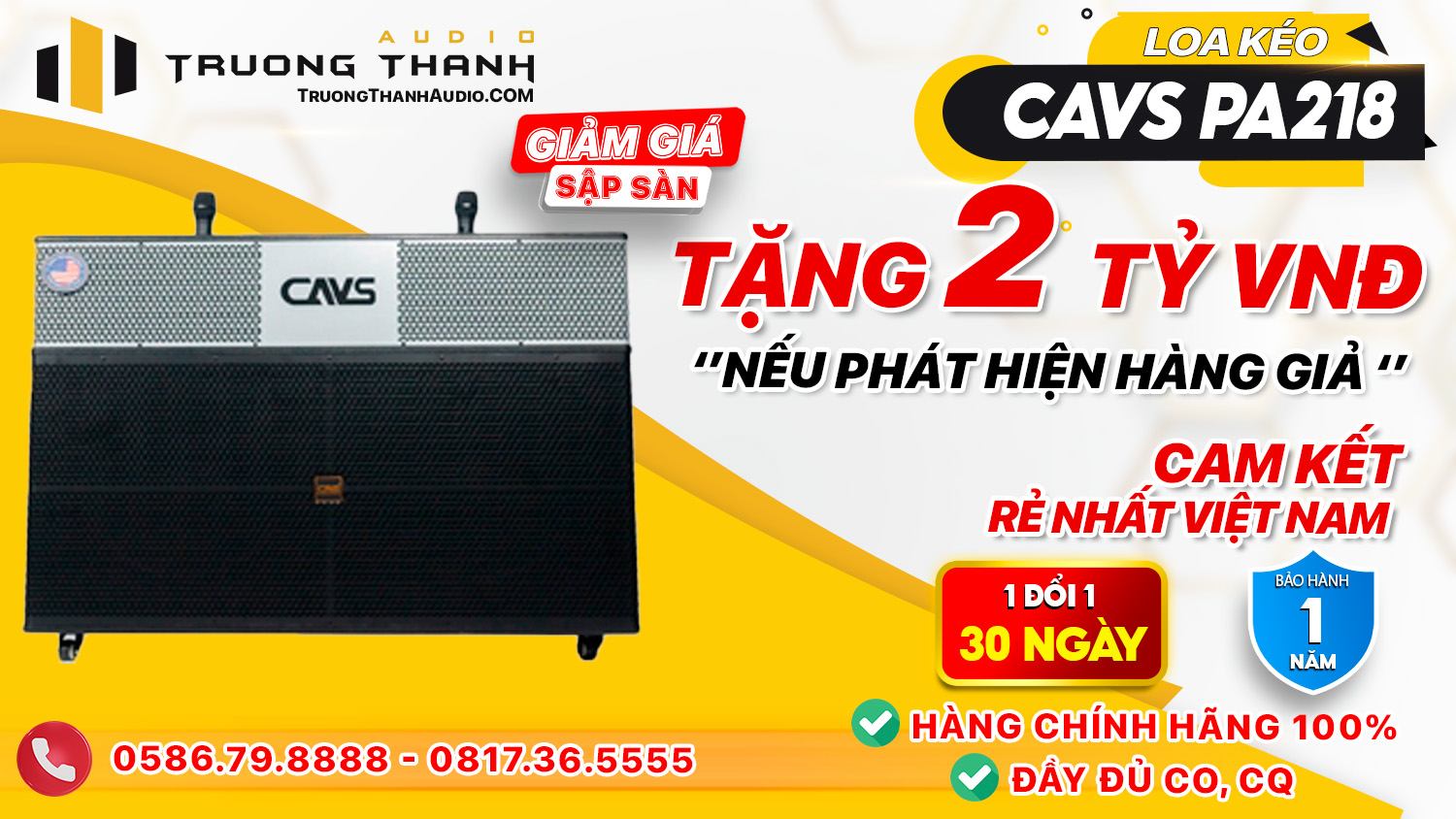 Ảnh nổi bật của sản phẩm Loa kéo CAVS PA218 1