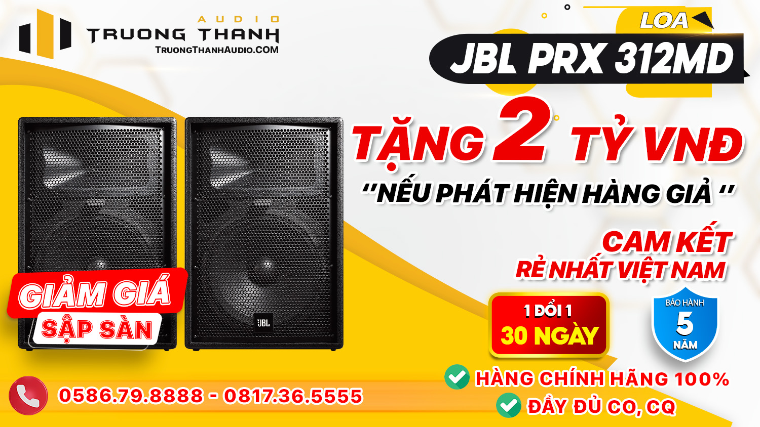 Ảnh nổi bật của sản phẩm Loa karaoke JBL PRX312MD (full bass 30cm, 2 đường tiếng) 1