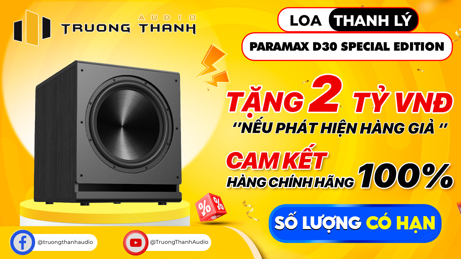 Ảnh nổi bật của sản phẩm Loa sub điện SUB-D30 Special Edition (Hàng Chính Hãng Likenew) 1