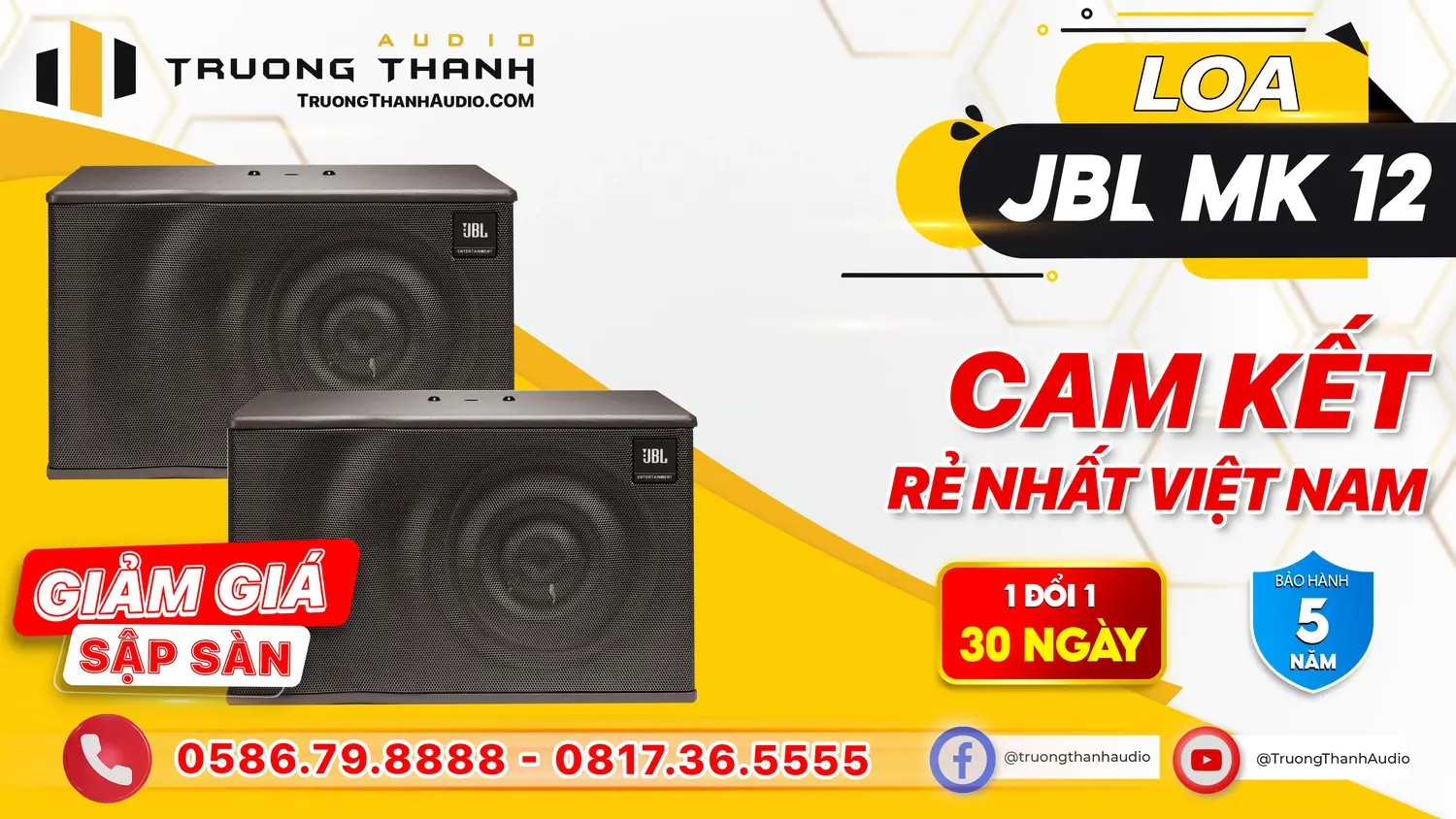 Ảnh nổi bật của sản phẩm Loa JBL MK 12 (bass 30cm, 3 loa 2 đường) 6