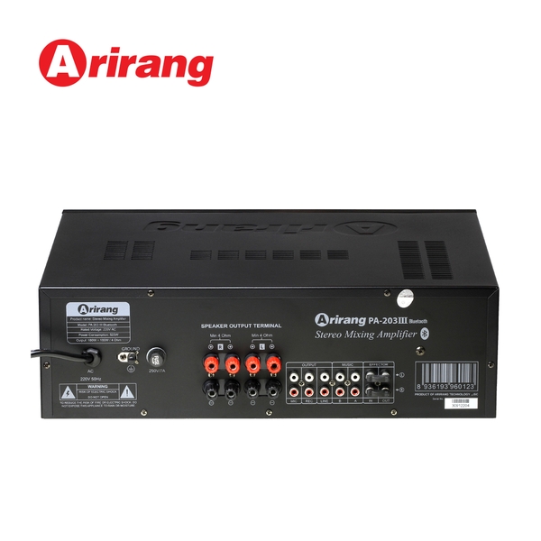 Amply Arirang PA 203III mặt sau