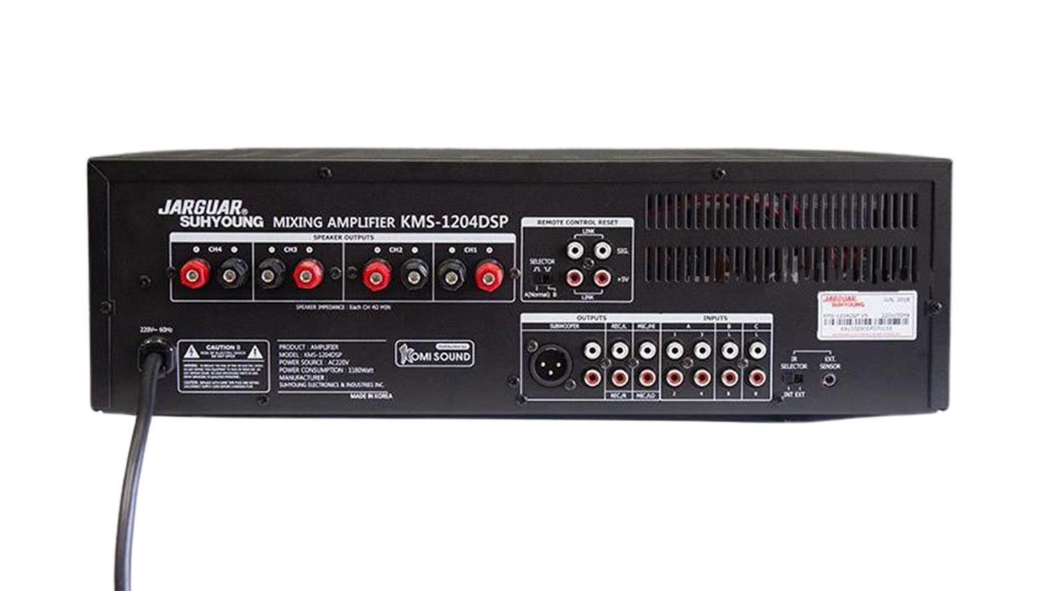 Amply Jarguar Suhyoung KMS-1204DSP mặt sau