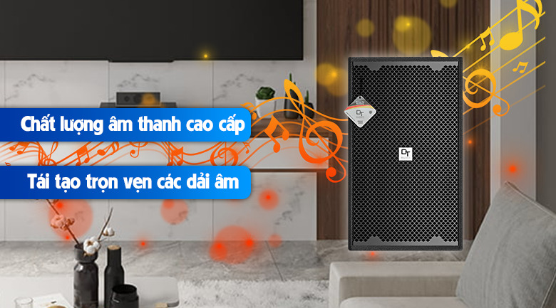 Ảnh nổi bật của sản phẩm Loa Karaoke DT D2000 (full bass 30cm, 2 đường tiếng) 2
