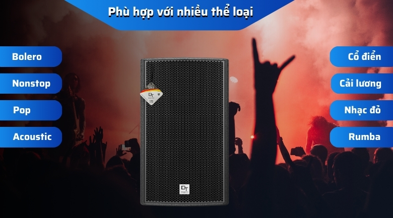 Ảnh nổi bật của sản phẩm Loa Karaoke DT Delta12 (full bass 30cm, 2 đường tiếng) 10