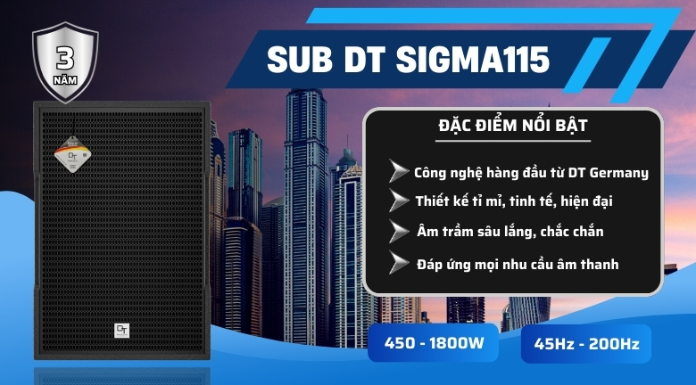 Ảnh nổi bật của sản phẩm Loa Sub hơi DT Sigma115 bass 40cm 2
