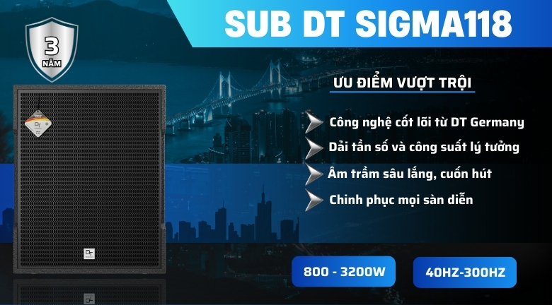 Ảnh nổi bật của sản phẩm Loa Sub hơi DT Sigma118 bass 50cm 2