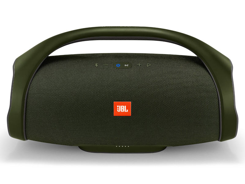 Loa JBL BoomBox xanh rêu mặt trước