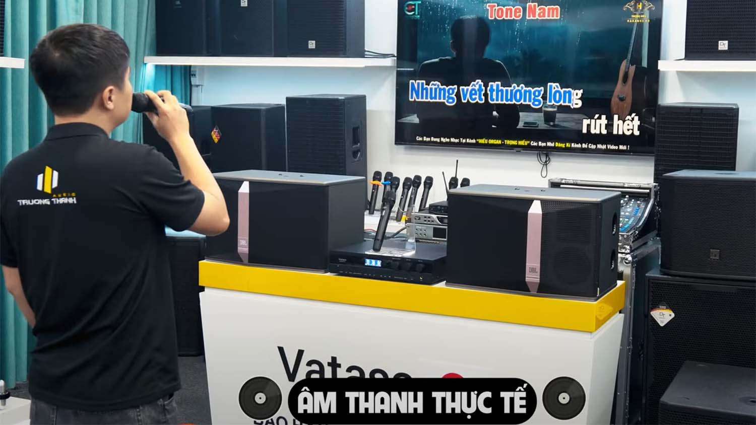 Dàn Karaoke JBL KI 512 Gia Đình kèm Amply 3in1