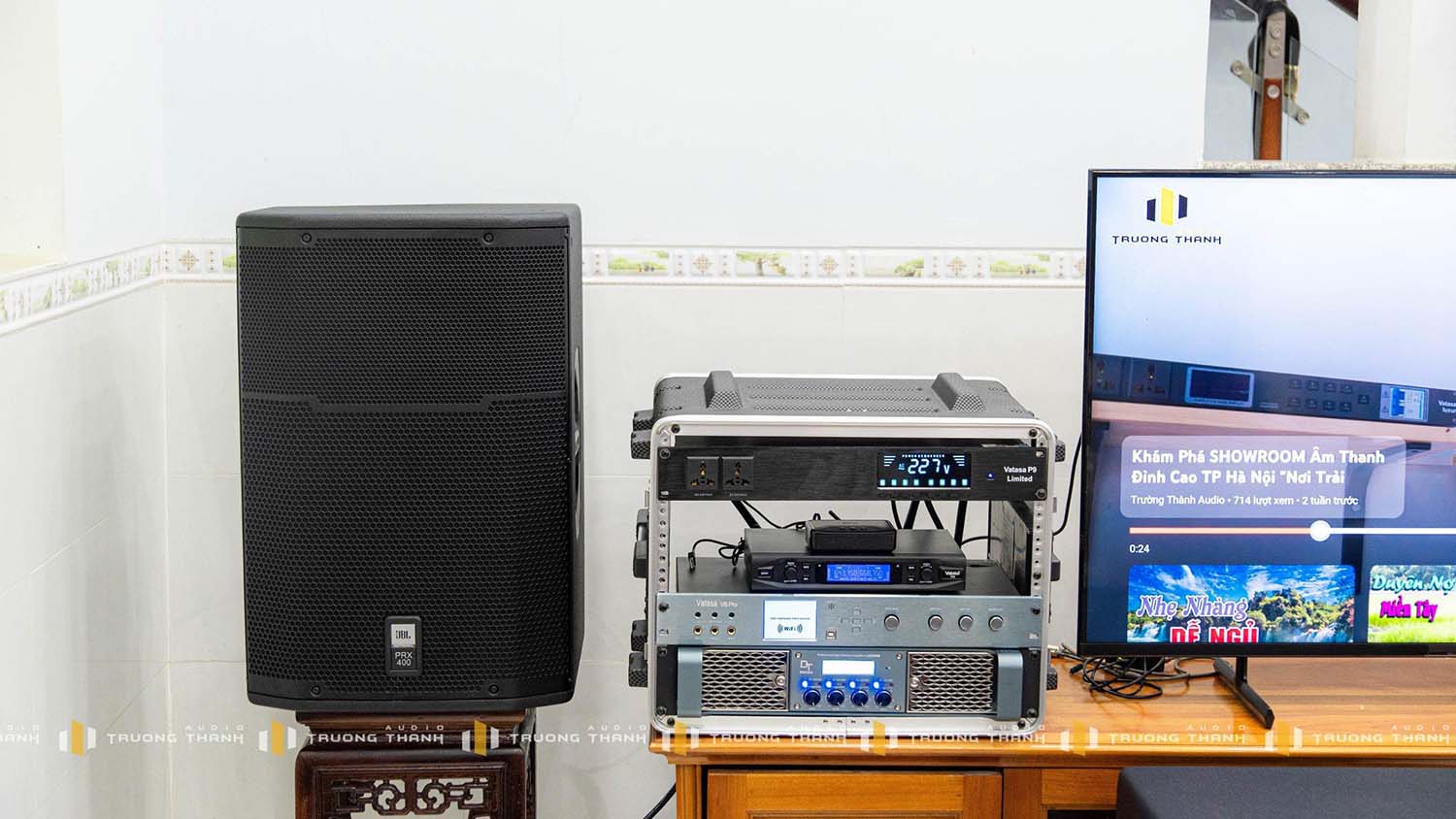 Lắp đặt dàn JBL PRX 415M cho khách