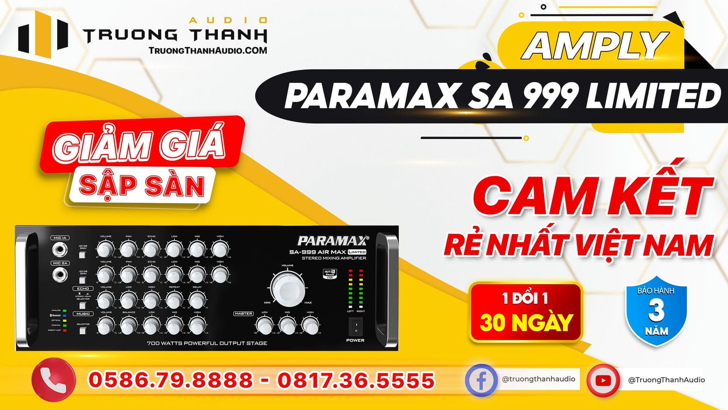Ảnh nổi bật của sản phẩm Amply Paramax SA-999 AIR MAX Limited 7