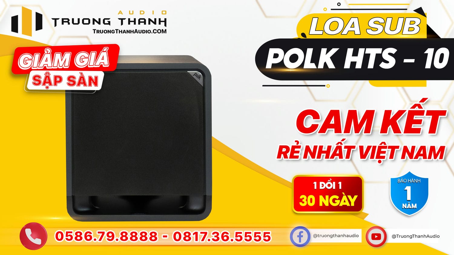 Ảnh nổi bật của sản phẩm Loa sub Polk audio HTS-10  (Sub điện bass 25cm) 17